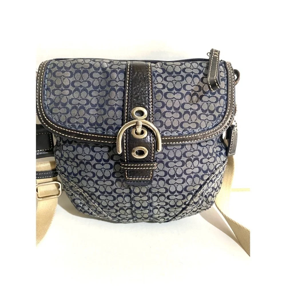 Coach vintage CC signature print canvas crossbody handbag